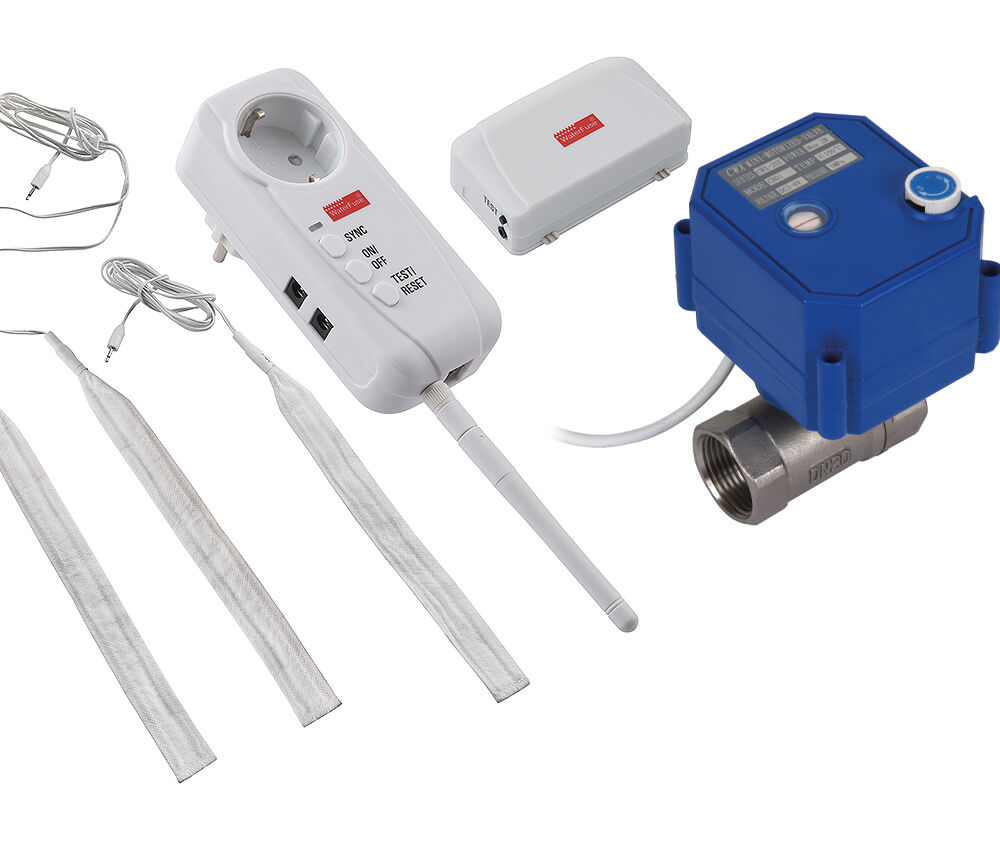 Tollco läckagebrytare PlugIn trådlös detektor H vit_blå